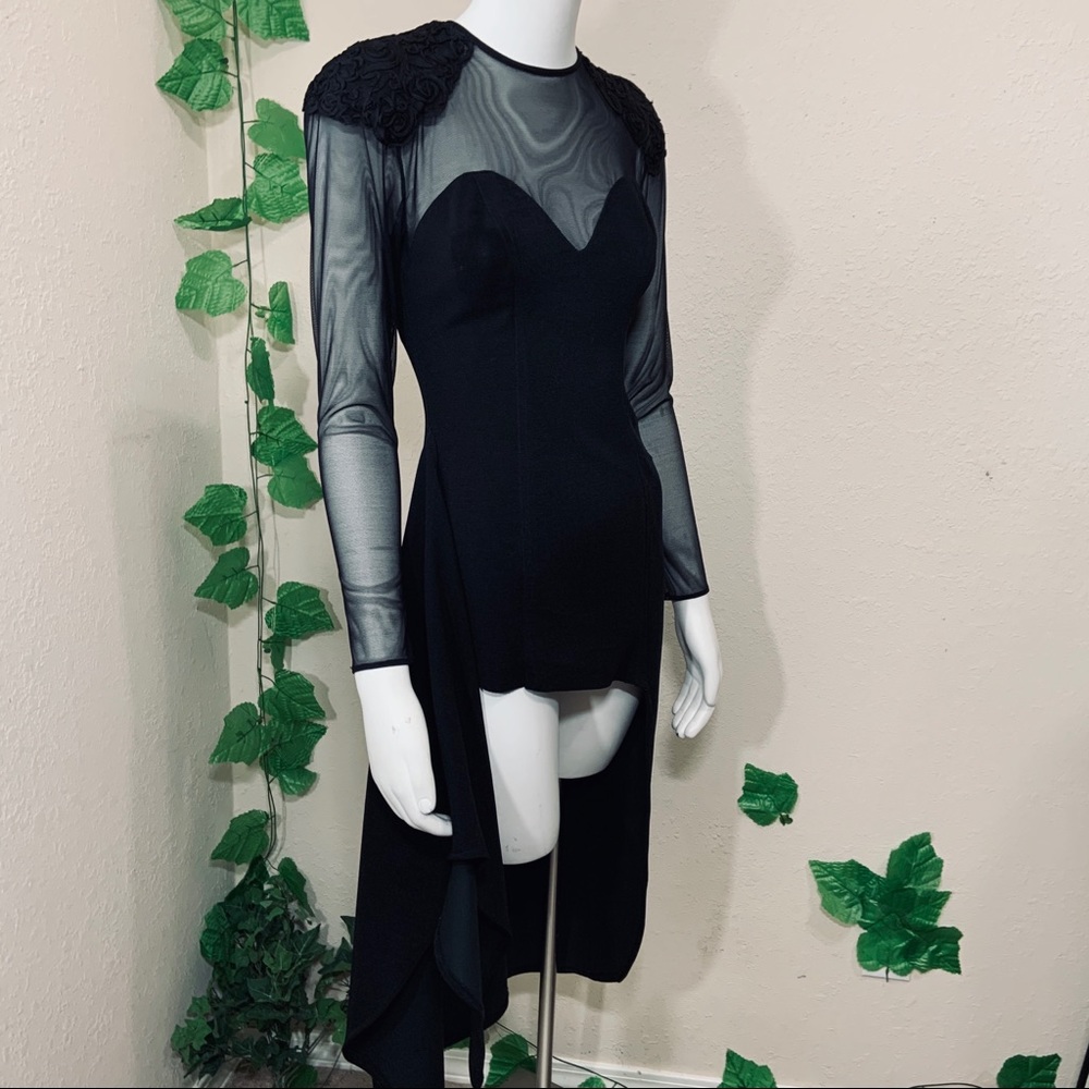 SOLD Betsy & Adam Vintage 90’s Sheer Dress - Picture 7 of 12